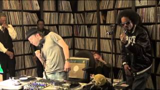 Photo of set Dam-Funk performing 'Don't Go Swag, Just Stay Cool' at Peanut Butter Wolf's 12/12/12 Show.