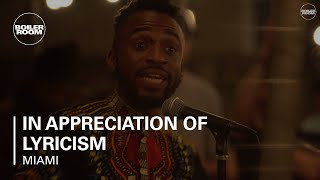 Photo of set Boiler Room Miami x Saul Williams Presents: In Appreciation Of Lyricism (Part One).