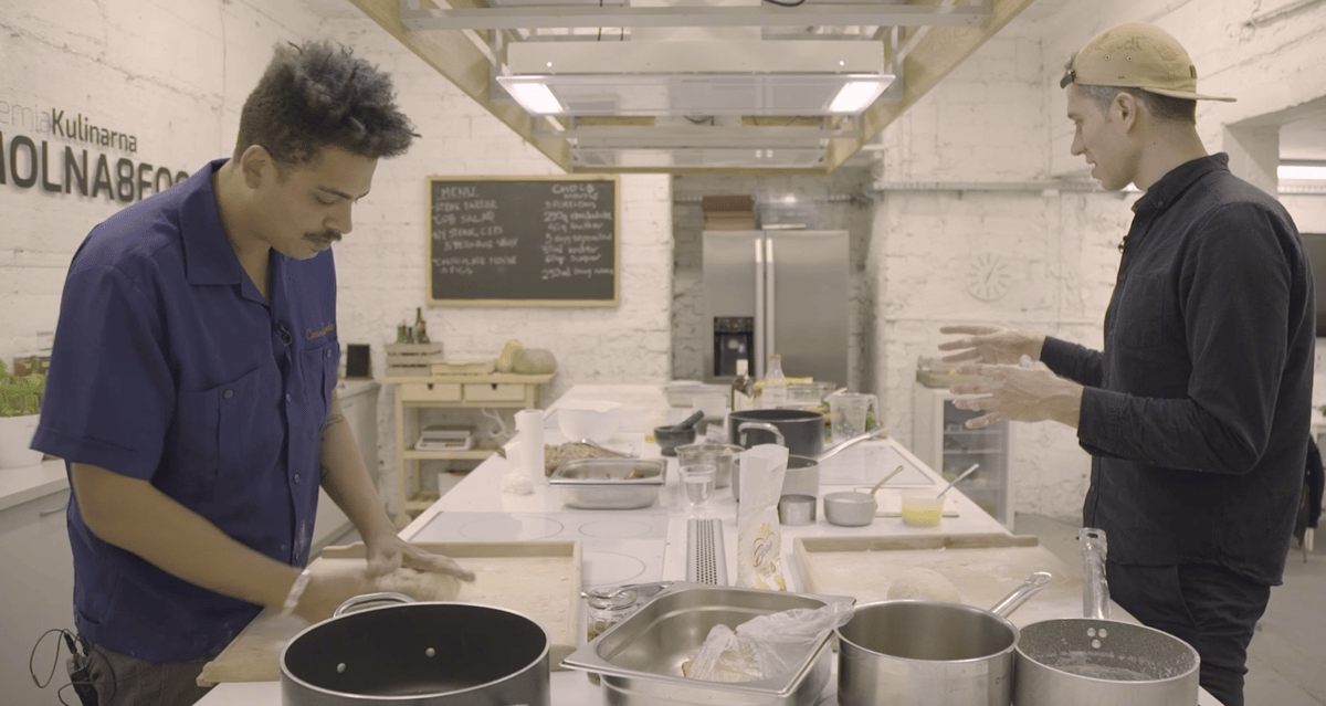 Photo of set Cooking with Seth Troxler.