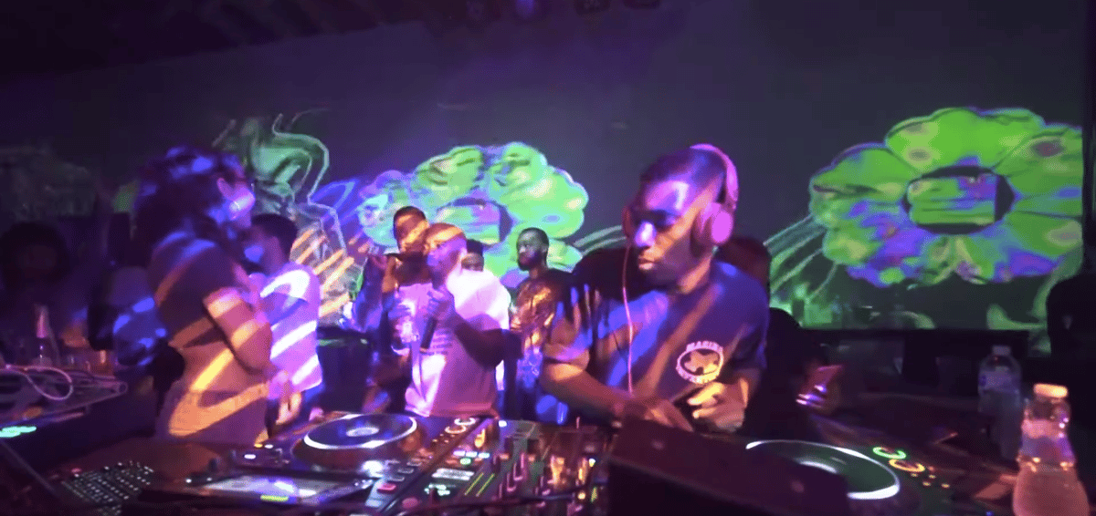 Photo of set DJ Miles.