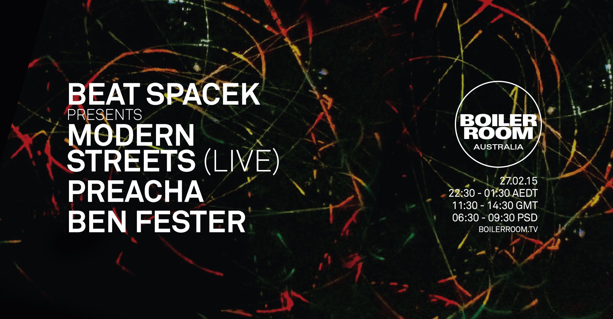 Beat Spacek Presents: Modern Streets (Live) flyer