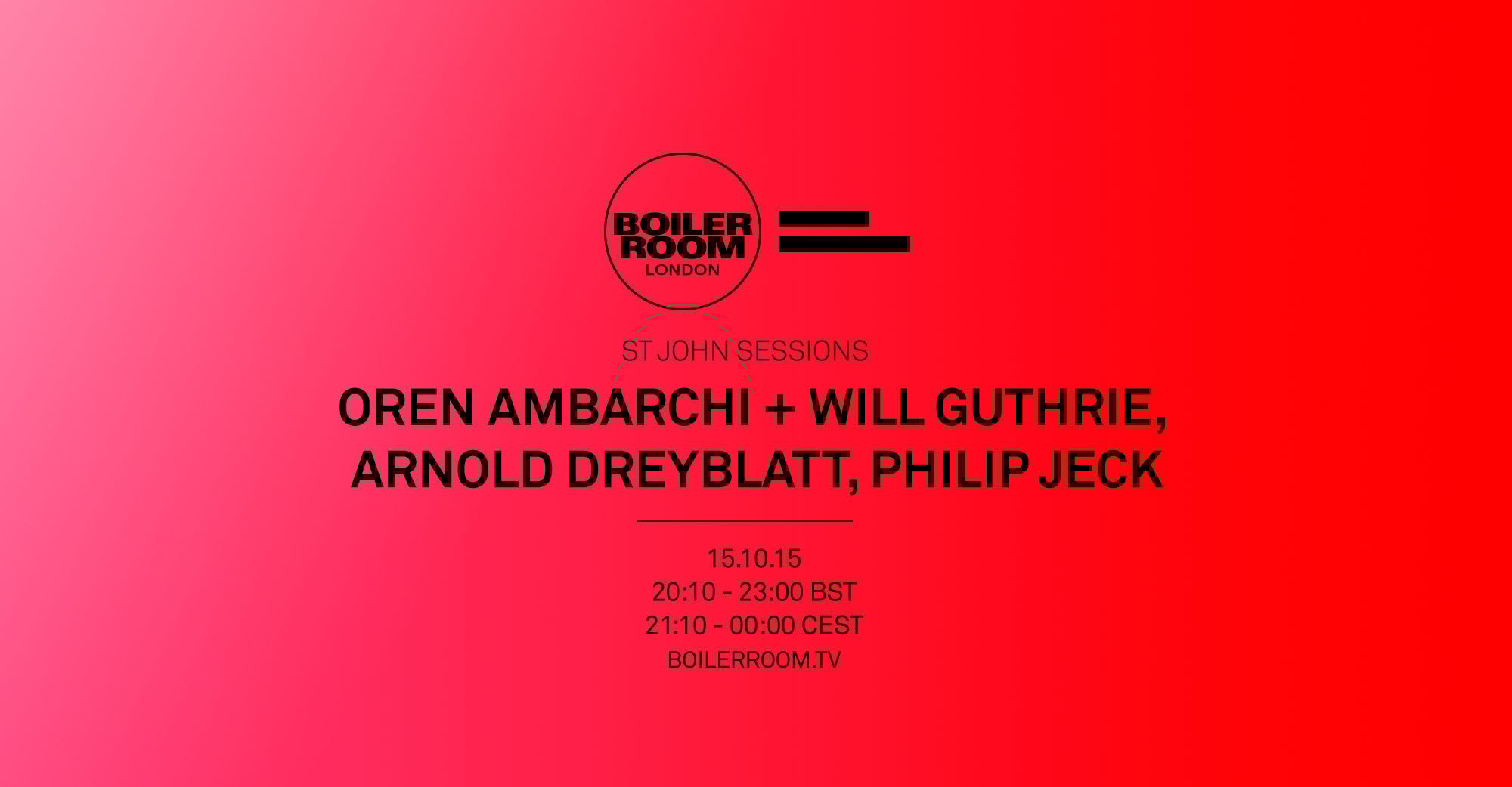 St John Sessions: Oren Ambarchi + Will Guthrie, Arnold Dreyblatt & Philip Jeck flyer