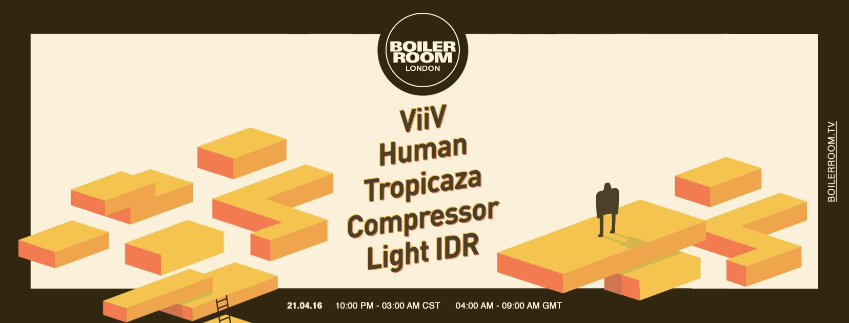 Boiler Room Mexico City: ViiV, Human, Tropicaza + more flyer
