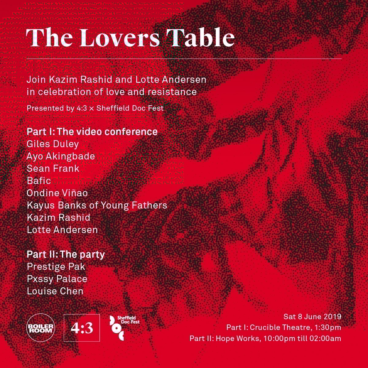 4:3 x Sheffield Doc Fest: The Lovers Table flyer