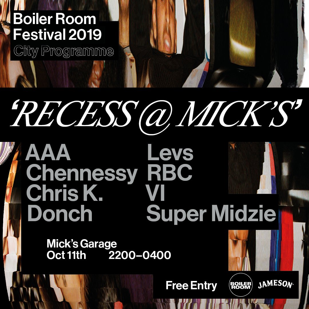 Boiler Room Festival: RECESS flyer