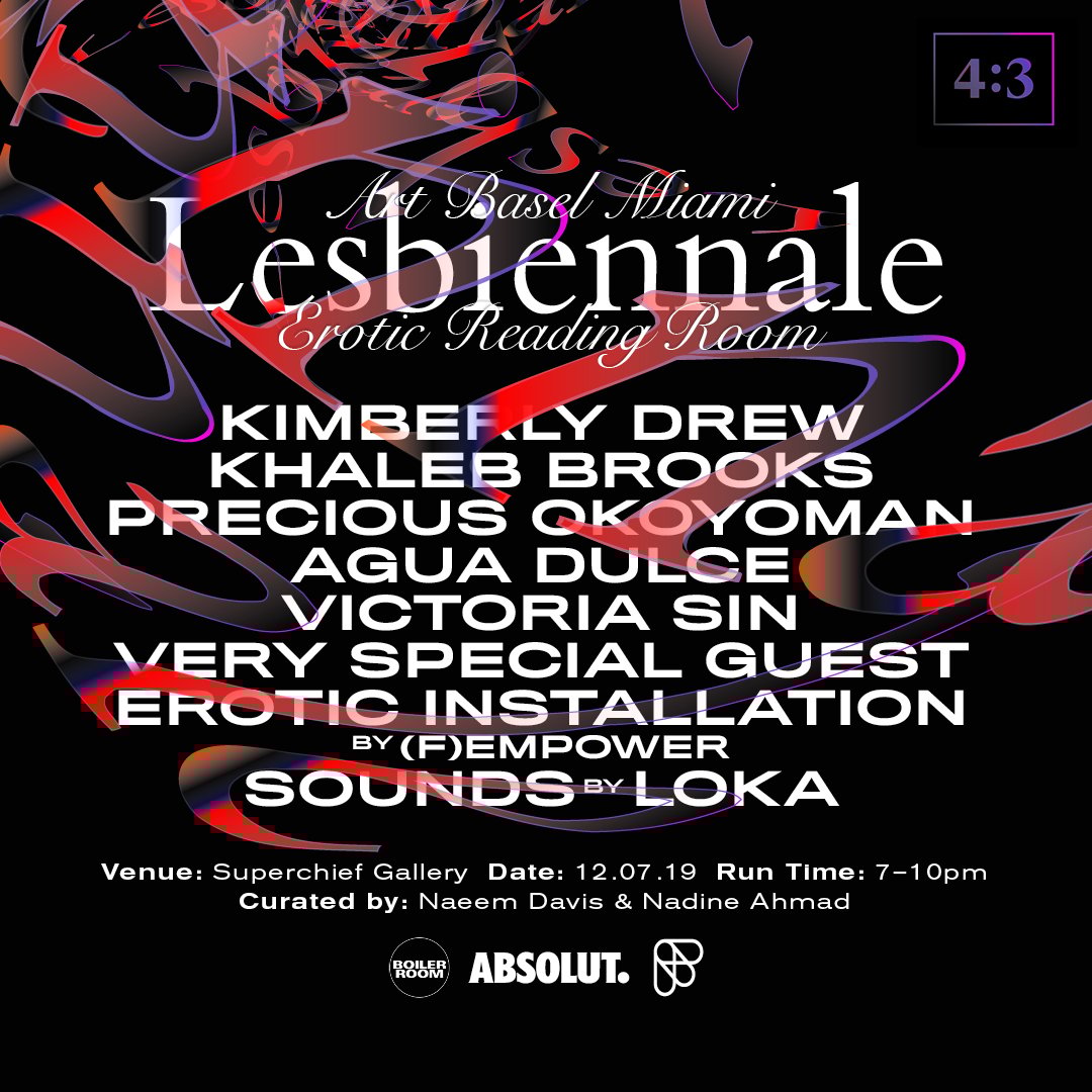 LESBIENNALE Art Basel Miami: Erotic Reading Room flyer