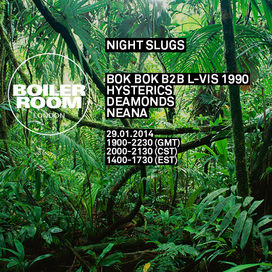 Flyer for event Night Slugs.