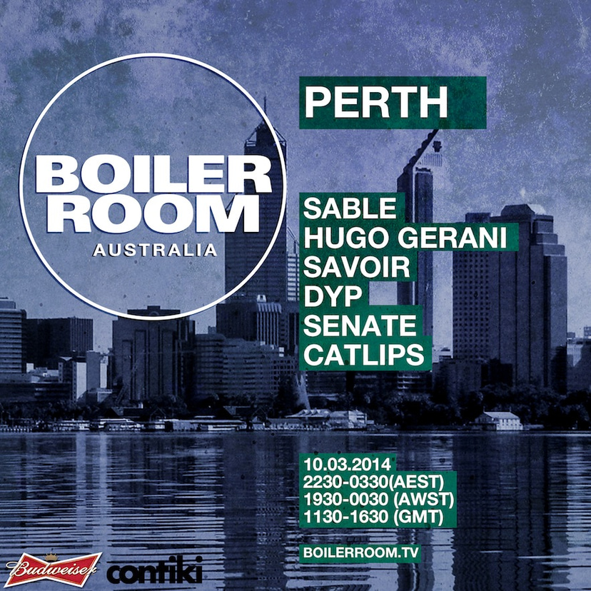 Flyer for event Boiler Room Australia: Perth.