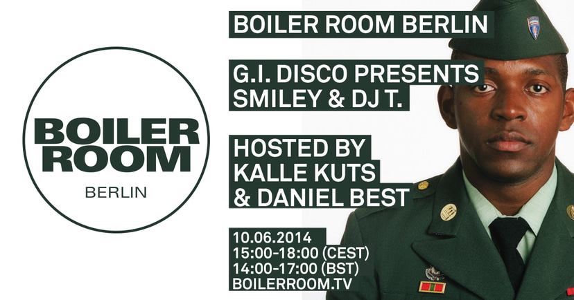 Flyer for event Berlin: G.I. Disco Present Smiley & DJ T.