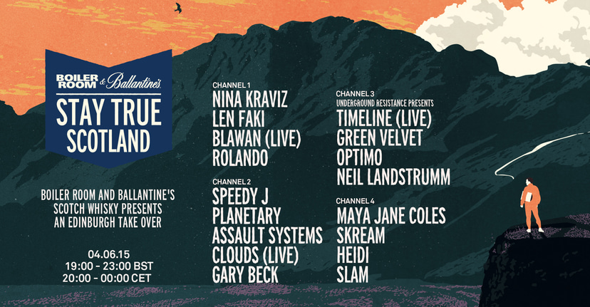 Flyer for event Ballantine's Stay True Scotland.