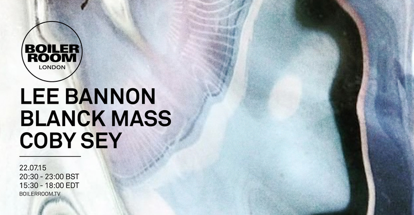 Flyer for event London: Lee Bannon, Blanck Mass, Coby Sey.