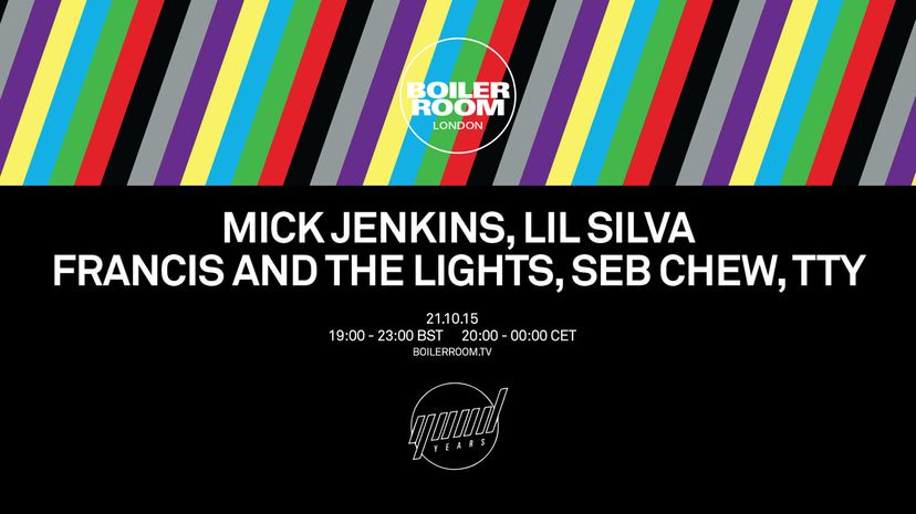 Flyer for event Good Years : Mick Jenkins, Lil Silva, Francis and the Lights, Seb Chew & TTY.