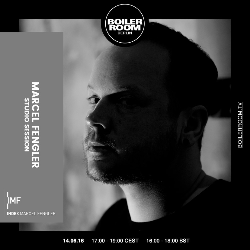 Flyer for event Boiler Room Studio Berlin: Marcel Fengler.