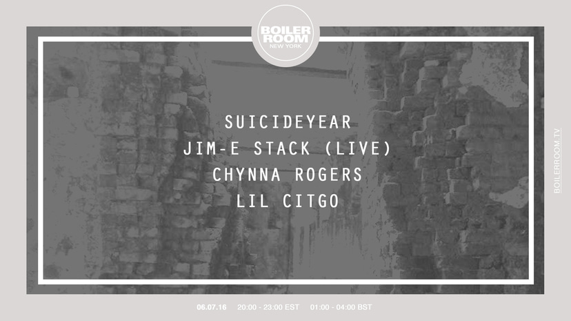 Flyer for event New York: Suicideyear, Jim-E Stack, Chynna Rogers & Lil Citgo.