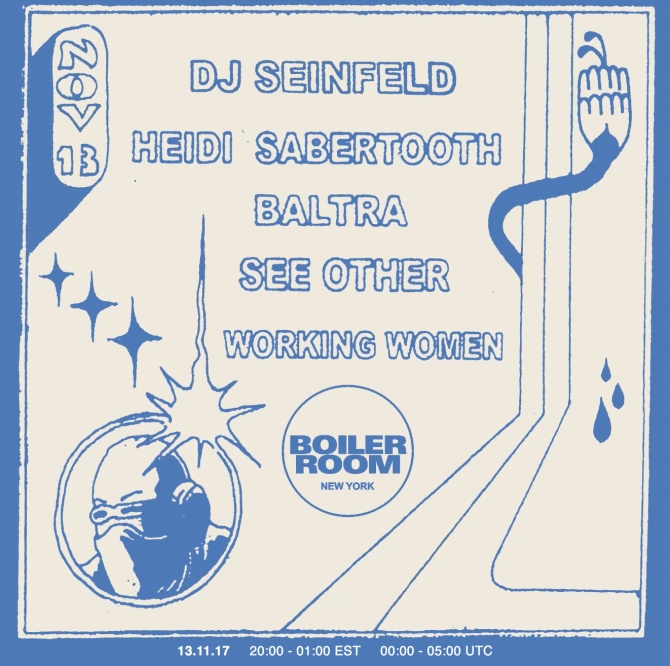 Flyer for event NY Locals + DJ Seinfeld.