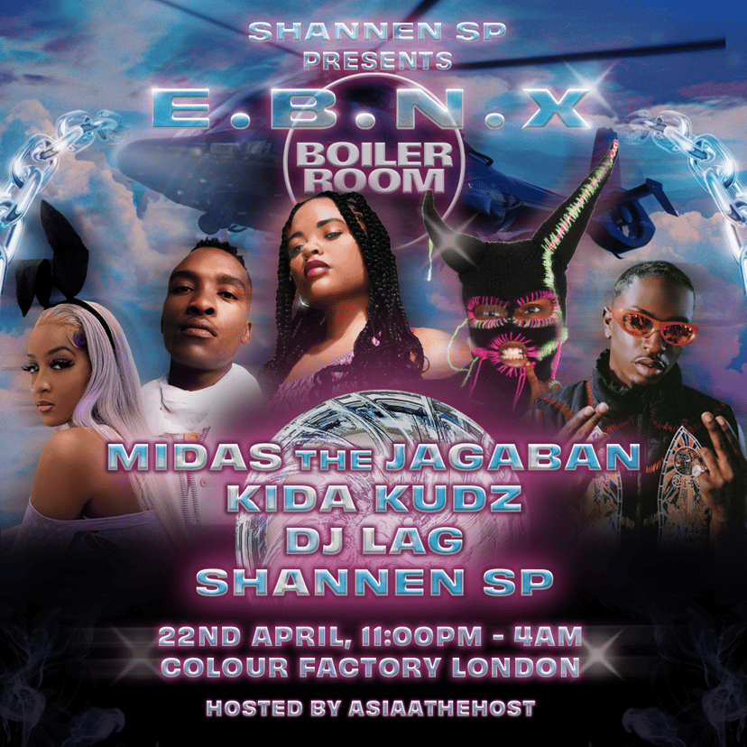 Flyer for event Boiler Room London: E.B.N.X.