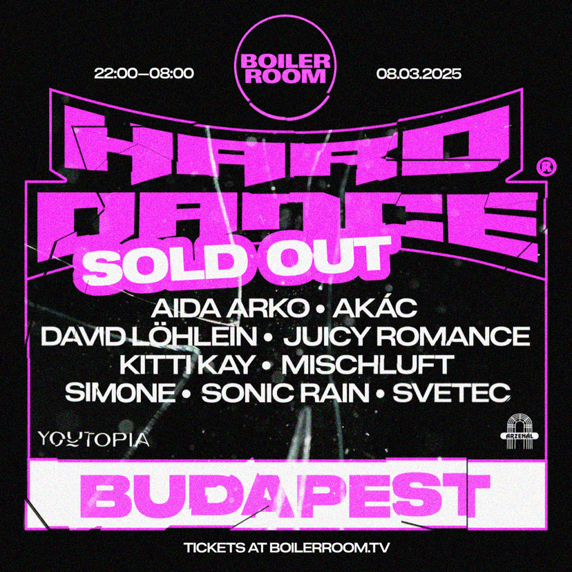 Flyer for event Hard Dance: Budapest.