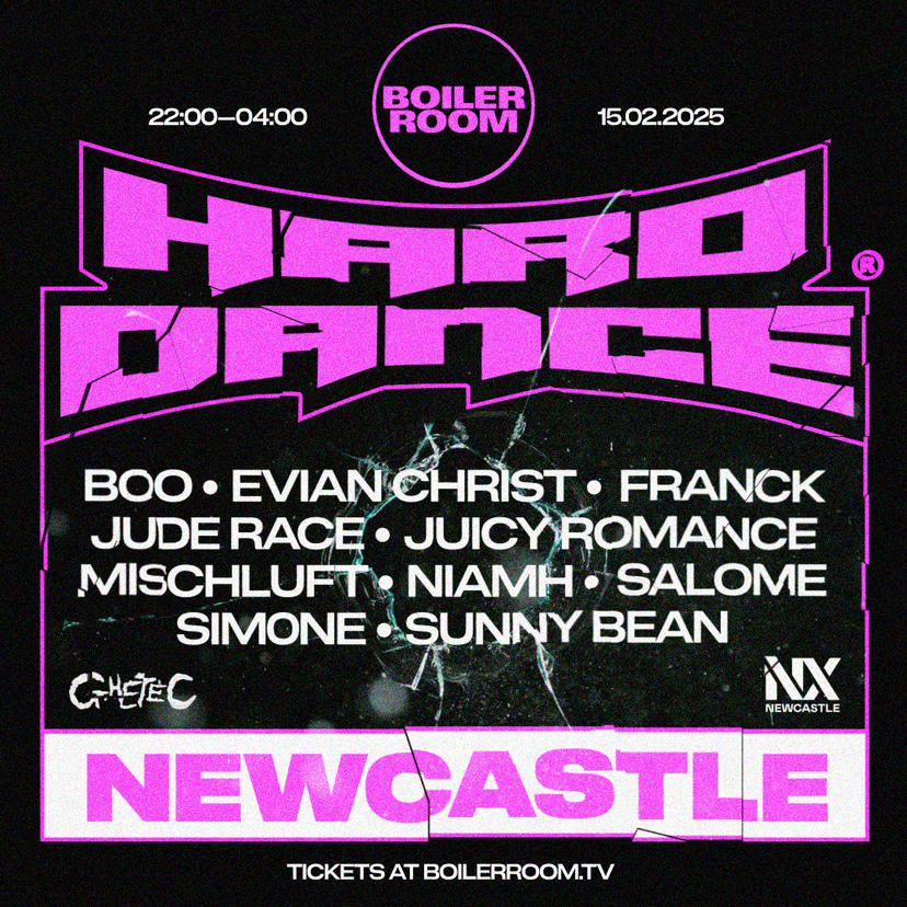 Flyer for event Hard Dance: Newcastle.