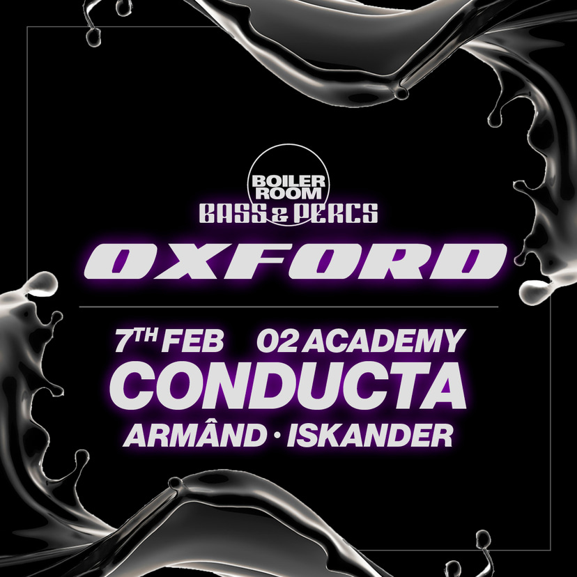 Flyer for event Bass & Percs Tour: Oxford.