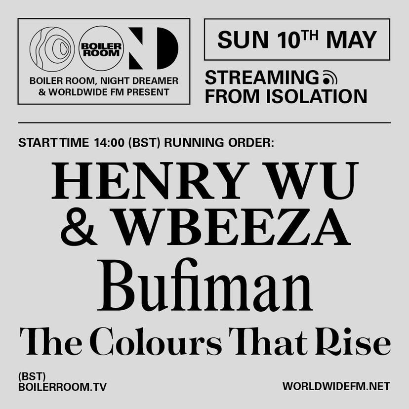 Flyer for event Streaming From Isolation with Night Dreamer & Worldwide FM - #9.