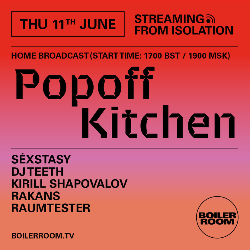 Flyer for event Streaming From Isolation with Popoff Kitchen.