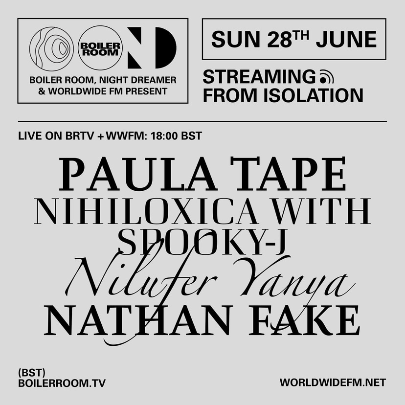 Flyer for event Streaming From Isolation with Night Dreamer & Worldwide FM - #16.