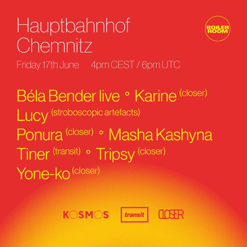 Flyer for event Kosmos Festival x Closer x Transit.