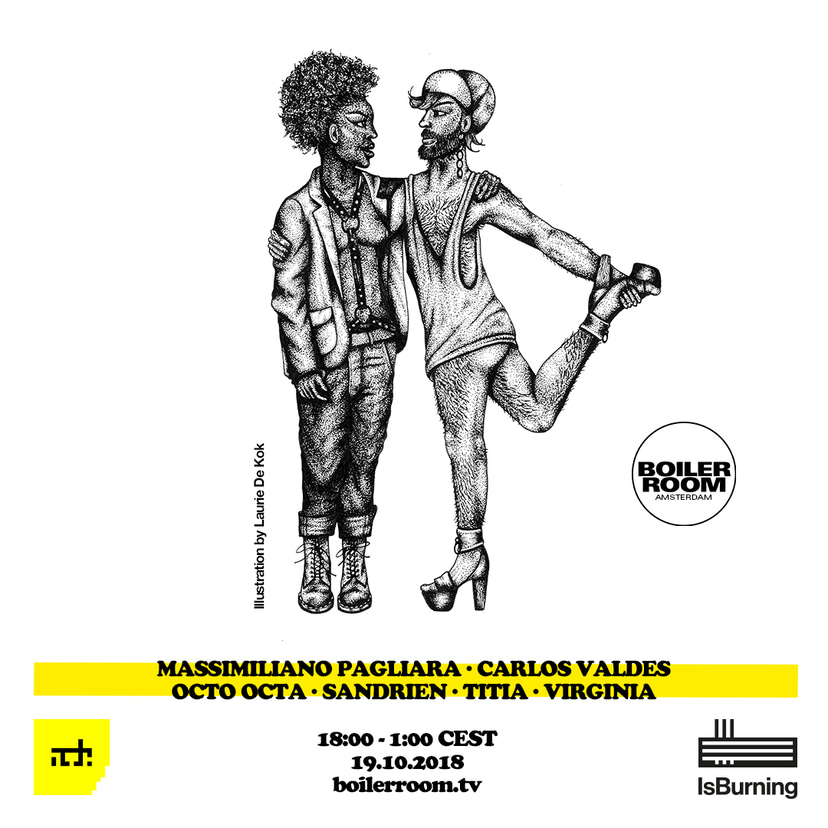 Flyer for event ADE - Is Burning x BR Amsterdam.